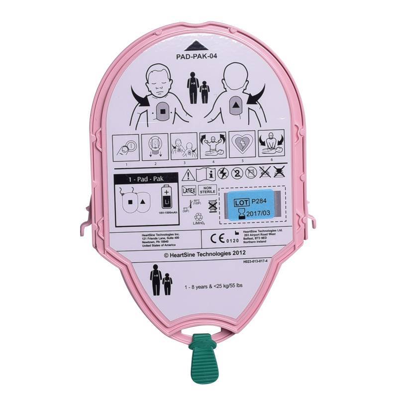 HeartSine Samaritan Pedi-Pak (batería + electrodos pediátricos) (PAD-PAK-04)