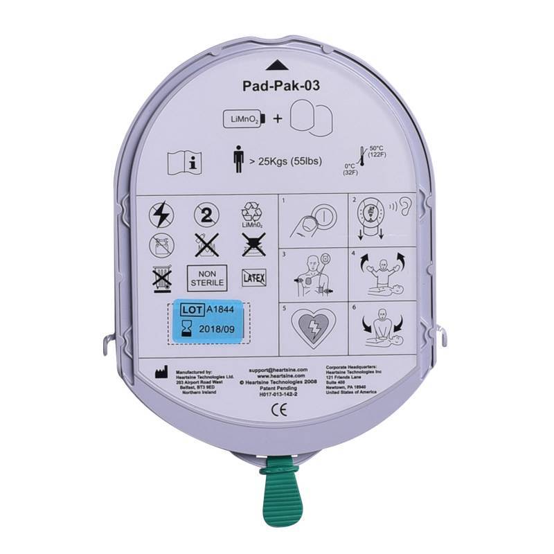 HeartSine Samaritan Pad-Pak (batería + electrodos para adultos) (PAD-PAK-03)