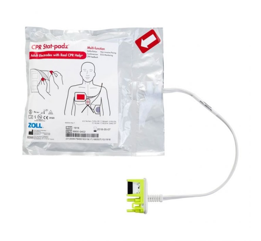 ZOLL CPR Stat-Padz electrodos para adultos (2 años conservable) (8900-0402)